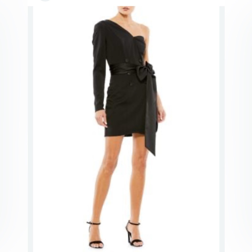 Mac Duggal One Shoulder Tuxedo Dress NWT Size 8